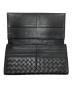中古・古着 BOTTEGA VENETA (ボッテガベネタ) イントレチャート長財布 ブラック サイズ:-：8000円