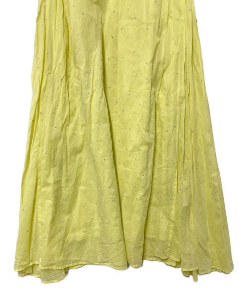 DRESSTERIOR（ドレステリア）DRESSTERIOR (ドレステリア) ドット刺繍ボリュームワンピース イエロー サイズ:SIZE 38の古着・服飾アイテム
