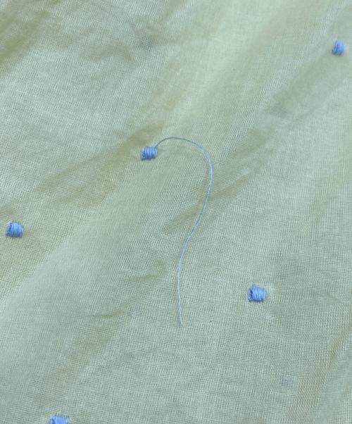 DRESSTERIOR（ドレステリア）DRESSTERIOR (ドレステリア) ドット刺繍ボリュームワンピース イエロー サイズ:SIZE 38の古着・服飾アイテム