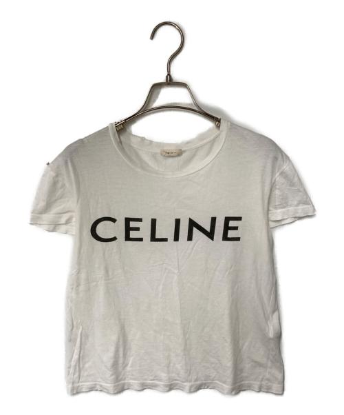 CELINE（セリーヌ）CELINE (セリーヌ) ロゴプリントTシャツ ホワイト サイズ:XSの古着・服飾アイテム