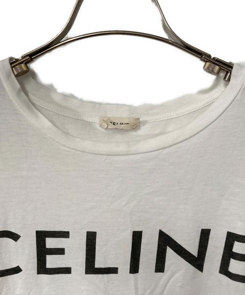CELINE（セリーヌ）CELINE (セリーヌ) ロゴプリントTシャツ ホワイト サイズ:XSの古着・服飾アイテム
