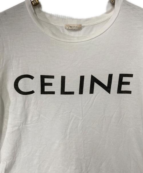 CELINE（セリーヌ）CELINE (セリーヌ) ロゴプリントTシャツ ホワイト サイズ:XSの古着・服飾アイテム