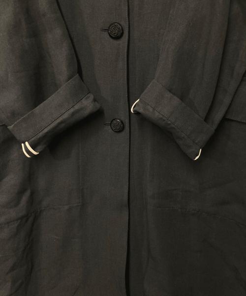 DES PRES（デ プレ）DES PRES (デ プレ) リネンオックスフォード ステンカラーコート グレー サイズ:36の古着・服飾アイテム