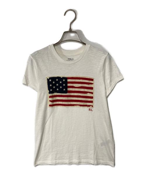 POLO RALPH LAUREN（ポロ・ラルフローレン）POLO RALPH LAUREN (ポロ・ラルフローレン) 刺繍Tシャツ ホワイト サイズ:XSの古着・服飾アイテム