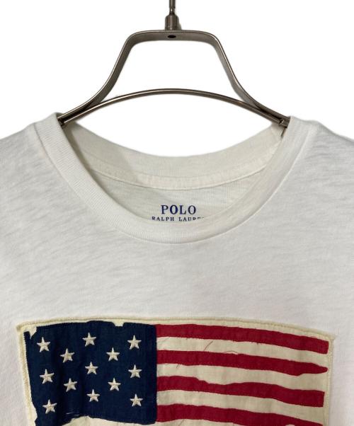 POLO RALPH LAUREN（ポロ・ラルフローレン）POLO RALPH LAUREN (ポロ・ラルフローレン) 刺繍Tシャツ ホワイト サイズ:XSの古着・服飾アイテム