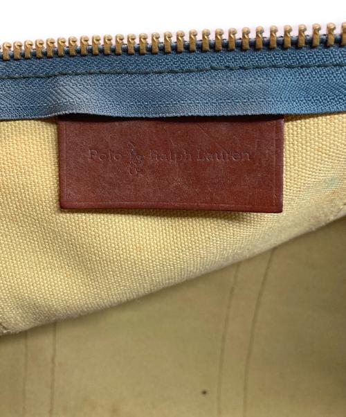 POLO RALPH LAUREN（ポロ・ラルフローレン）POLO RALPH LAUREN (ポロ・ラルフローレン) チェック ボストンバッグ グリーン×ブラウンの古着・服飾アイテム