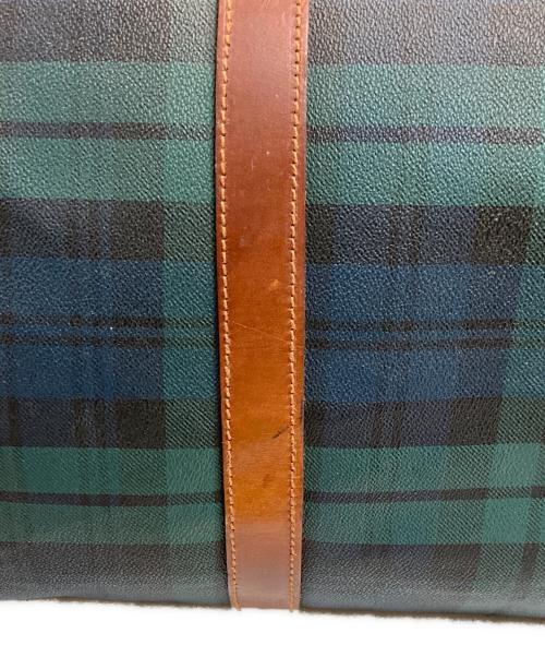 POLO RALPH LAUREN（ポロ・ラルフローレン）POLO RALPH LAUREN (ポロ・ラルフローレン) チェック ボストンバッグ グリーン×ブラウンの古着・服飾アイテム