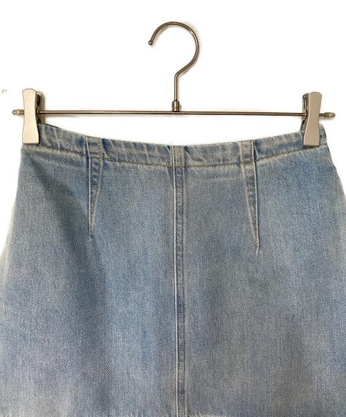 MM6 Maison Margiela（エムエムシックスメゾンマルジェラ）MM6 Maison Margiela (エムエムシックスメゾンマルジェラ) 切替デニムスカート ブルー×ホワイト サイズ:36の古着・服飾アイテム