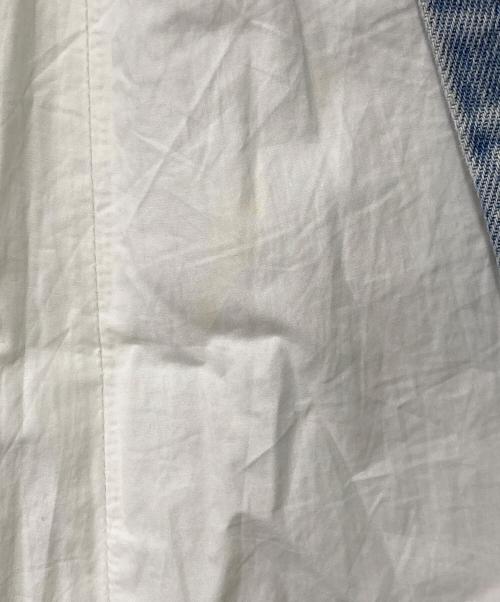 MM6 Maison Margiela（エムエムシックスメゾンマルジェラ）MM6 Maison Margiela (エムエムシックスメゾンマルジェラ) 切替デニムスカート ブルー×ホワイト サイズ:36の古着・服飾アイテム