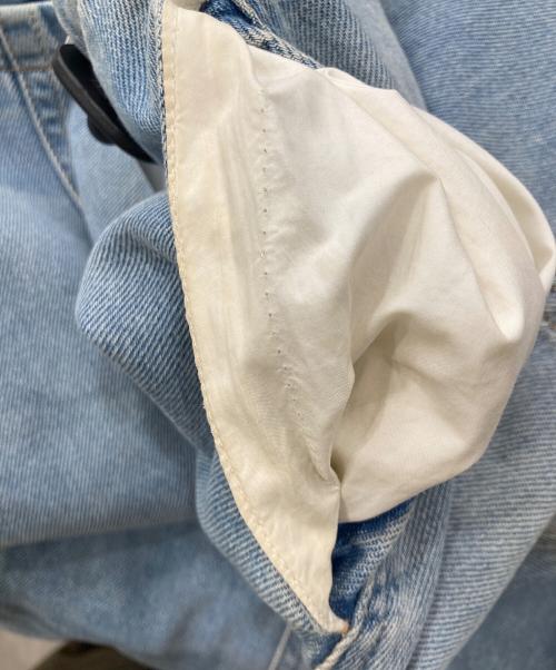 MM6 Maison Margiela（エムエムシックスメゾンマルジェラ）MM6 Maison Margiela (エムエムシックスメゾンマルジェラ) 切替デニムスカート ブルー×ホワイト サイズ:36の古着・服飾アイテム