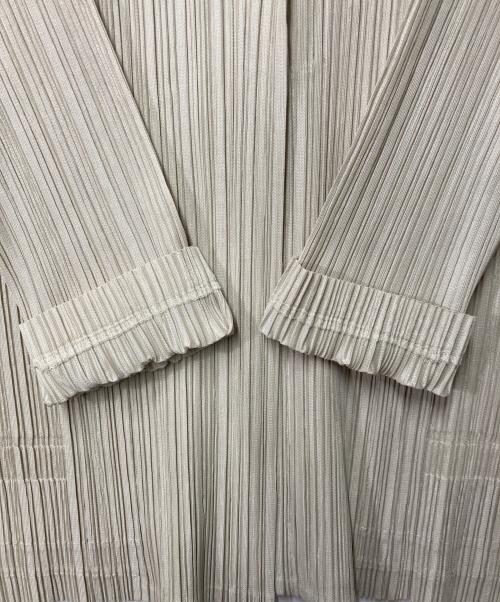 PLEATS PLEASE（プリーツプリーズ）PLEATS PLEASE (プリーツプリーズ) プリーツテーラードジャケット アイボリー サイズ:3の古着・服飾アイテム