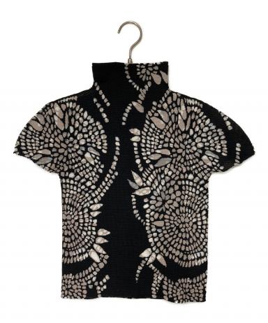 【ISSEYMIYAKE 】イッセイミヤケ　カットソー 半袖 プリーツ ドット柄 中古・古着通販】me ISSEY MIYAKE (ミーイッセイ ミヤケ) 総柄プリーツ
