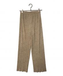 PLEATS PLEASE（プリーツプリーズ）の古着「総柄プリーツパンツ」｜ベージュ