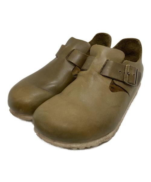 BIRKENSTOCK（ビルケンシュトック）BIRKENSTOCK (ビルケンシュトック) LONDON ナチュラルレザーシューズ カーキ サイズ:24の古着・服飾アイテム