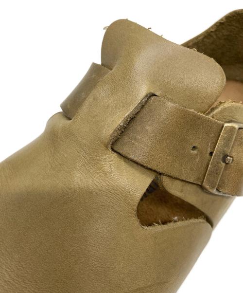 BIRKENSTOCK（ビルケンシュトック）BIRKENSTOCK (ビルケンシュトック) LONDON ナチュラルレザーシューズ カーキ サイズ:24の古着・服飾アイテム