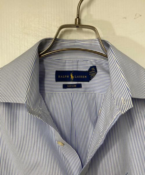 RALPH LAUREN（ラルフローレン）RALPH LAUREN (ラルフローレン) ポニー刺繍ストライプシャツ ブルー×ホワイト サイズ:14の古着・服飾アイテム