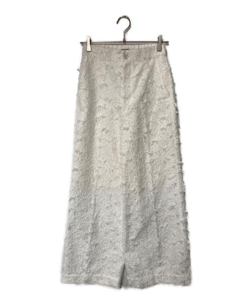MACPHEE（マカフィー）MACPHEE (マカフィー) フラワーカットジャカード セミワイドパンツ ホワイト サイズ:34 未使用品の古着・服飾アイテム