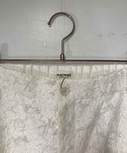 MACPHEE（マカフィー）MACPHEE (マカフィー) フラワーカットジャカード セミワイドパンツ ホワイト サイズ:34 未使用品の古着・服飾アイテム
