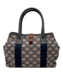 CELINE（セリーヌ）の古着「総柄ハンドバッグ」｜ネイビー×グレー