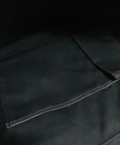 CELINE（セリーヌ）CELINE (セリーヌ) 総柄ハンドバッグ ネイビー×グレーの古着・服飾アイテム