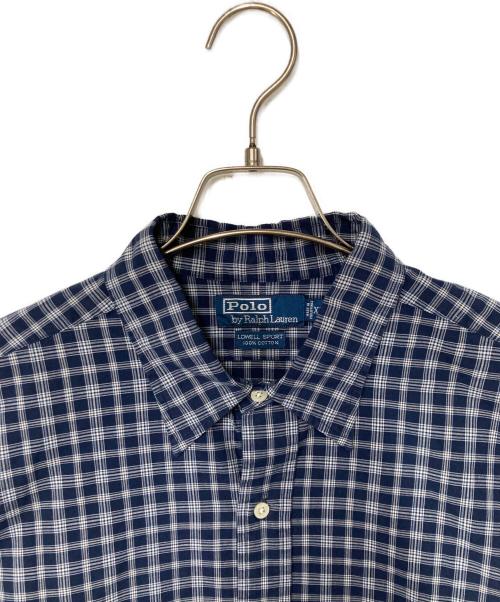 POLO RALPH LAUREN（ポロ・ラルフローレン）POLO RALPH LAUREN (ポロ・ラルフローレン) チェックシャツ ネイビー サイズ:XLの古着・服飾アイテム