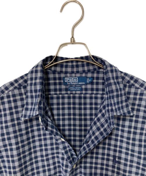 POLO RALPH LAUREN（ポロ・ラルフローレン）POLO RALPH LAUREN (ポロ・ラルフローレン) チェックシャツ ネイビー サイズ:XLの古着・服飾アイテム