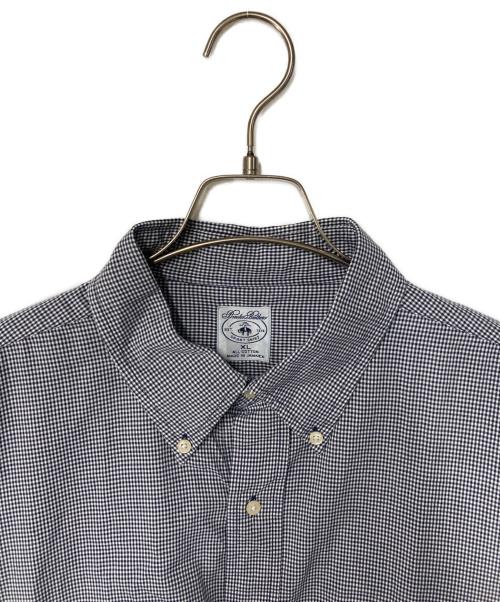 BROOKS BROTHERS（ブルックスブラザーズ）BROOKS BROTHERS (ブルックスブラザーズ) チェックボタンダウンシャツ ネイビー×ホワイト サイズ:XLの古着・服飾アイテム