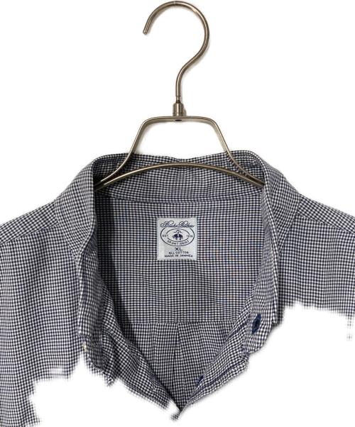 BROOKS BROTHERS（ブルックスブラザーズ）BROOKS BROTHERS (ブルックスブラザーズ) チェックボタンダウンシャツ ネイビー×ホワイト サイズ:XLの古着・服飾アイテム