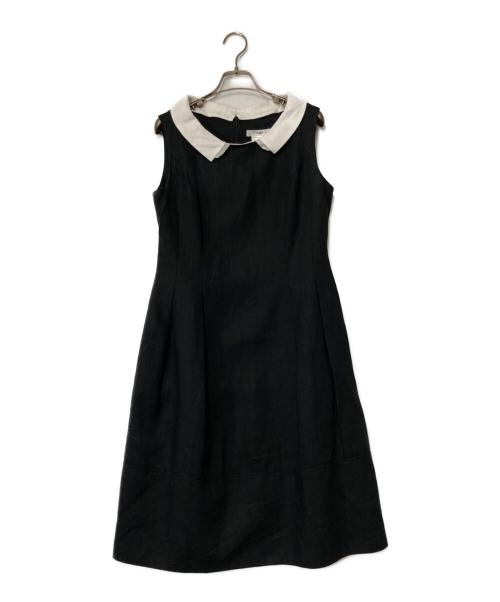 Rene（ルネ）Rene (ルネ) ノースリーブリネンワンピース ブラック サイズ:38の古着・服飾アイテム