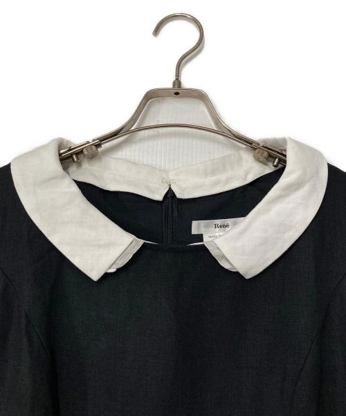Rene（ルネ）Rene (ルネ) ノースリーブリネンワンピース ブラック サイズ:38の古着・服飾アイテム