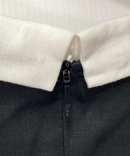 Rene（ルネ）Rene (ルネ) ノースリーブリネンワンピース ブラック サイズ:38の古着・服飾アイテム
