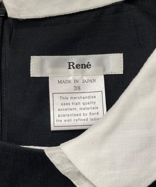 Rene（ルネ）Rene (ルネ) ノースリーブリネンワンピース ブラック サイズ:38の古着・服飾アイテム