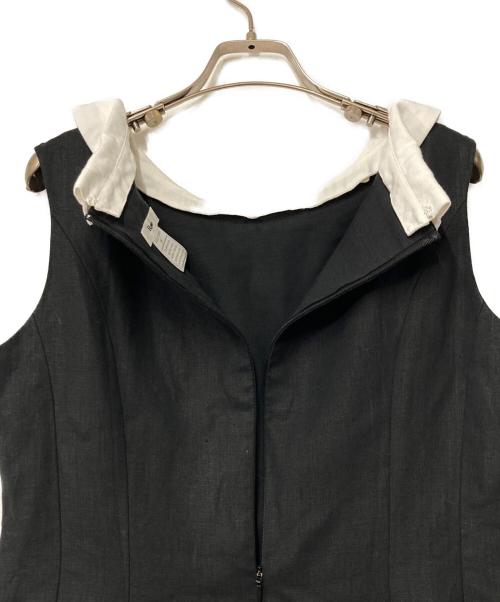 Rene（ルネ）Rene (ルネ) ノースリーブリネンワンピース ブラック サイズ:38の古着・服飾アイテム