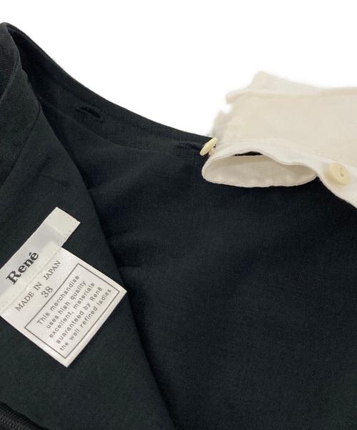 Rene（ルネ）Rene (ルネ) ノースリーブリネンワンピース ブラック サイズ:38の古着・服飾アイテム