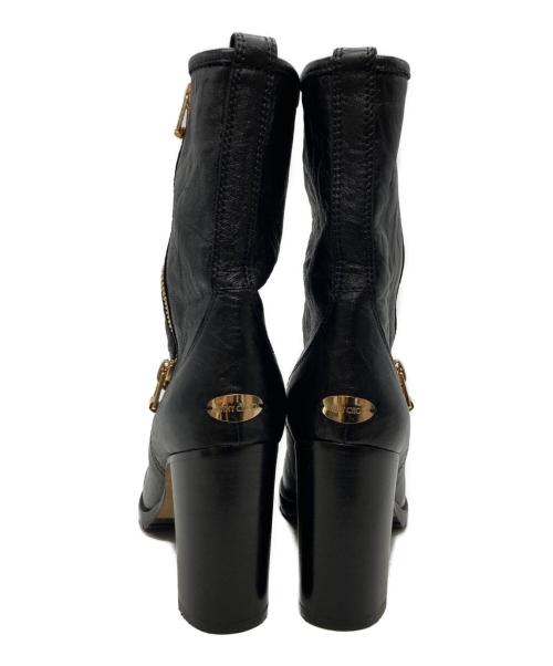 JIMMY CHOO（ジミーチュウ）JIMMY CHOO (ジミーチュウ) サイドジップハイヒールブーツ ブラック サイズ:38.5の古着・服飾アイテム