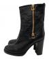 JIMMY CHOO (ジミーチュウ) サイドジップハイヒールブーツ ブラック サイズ:38.5：5000円