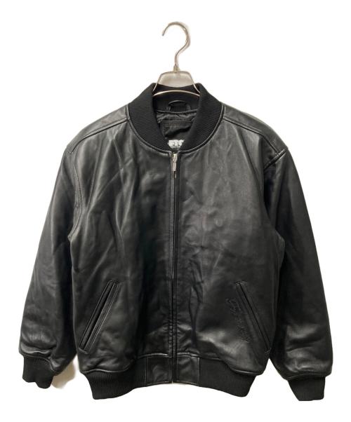 FTC（エフティーシー）FTC (エフティーシー) LEATHER ZIP VARSITY JACKET ブラック サイズ:Sの古着・服飾アイテム