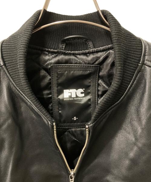 FTC（エフティーシー）FTC (エフティーシー) LEATHER ZIP VARSITY JACKET ブラック サイズ:Sの古着・服飾アイテム
