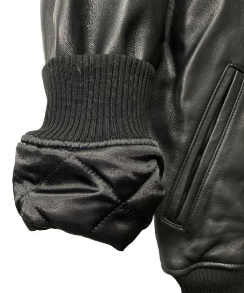FTC（エフティーシー）FTC (エフティーシー) LEATHER ZIP VARSITY JACKET ブラック サイズ:Sの古着・服飾アイテム