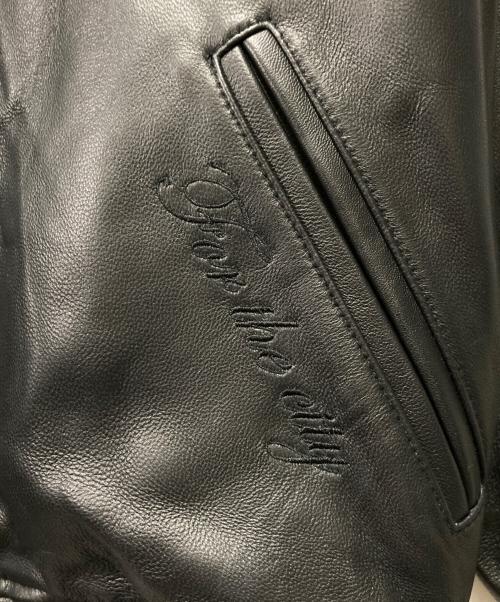FTC（エフティーシー）FTC (エフティーシー) LEATHER ZIP VARSITY JACKET ブラック サイズ:Sの古着・服飾アイテム