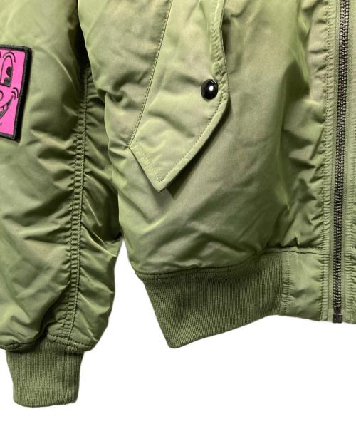 ALPHA（アルファ）ALPHA (アルファ) Keith Haring (キースヘリング) MA-1ジャケット カーキ サイズ:Sの古着・服飾アイテム