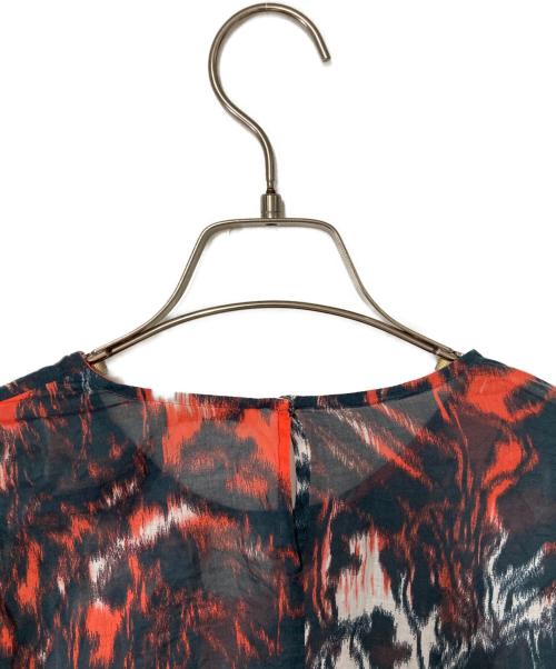 DRIES VAN NOTEN（ドリスヴァンノッテン）DRIES VAN NOTEN (ドリスヴァンノッテン) 切替ワンピース グレー×レッド サイズ:36の古着・服飾アイテム