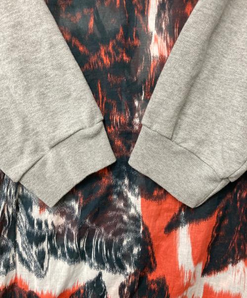 DRIES VAN NOTEN（ドリスヴァンノッテン）DRIES VAN NOTEN (ドリスヴァンノッテン) 切替ワンピース グレー×レッド サイズ:36の古着・服飾アイテム