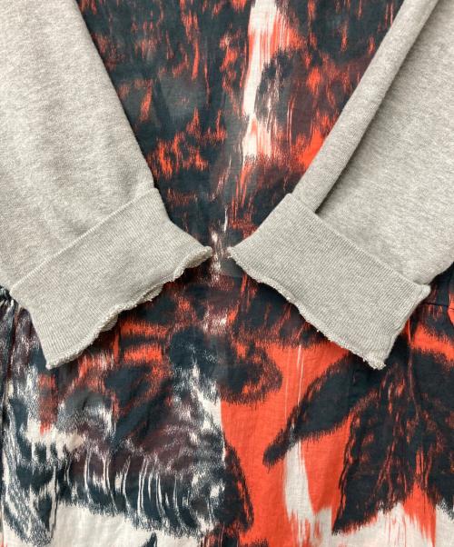 DRIES VAN NOTEN（ドリスヴァンノッテン）DRIES VAN NOTEN (ドリスヴァンノッテン) 切替ワンピース グレー×レッド サイズ:36の古着・服飾アイテム