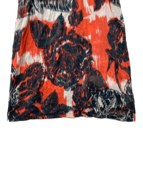 DRIES VAN NOTEN（ドリスヴァンノッテン）DRIES VAN NOTEN (ドリスヴァンノッテン) 切替ワンピース グレー×レッド サイズ:36の古着・服飾アイテム