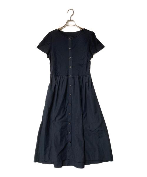 BLUE LABEL CRESTBRIDGE（ブルーレーベルクレストブリッジ）BLUE LABEL CRESTBRIDGE (ブルーレーベルクレストブリッジ) ベルテッドシャツワンピース ネイビー サイズ:38の古着・服飾アイテム