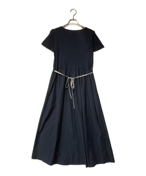 BLUE LABEL CRESTBRIDGE（ブルーレーベルクレストブリッジ）BLUE LABEL CRESTBRIDGE (ブルーレーベルクレストブリッジ) ベルテッドシャツワンピース ネイビー サイズ:38の古着・服飾アイテム