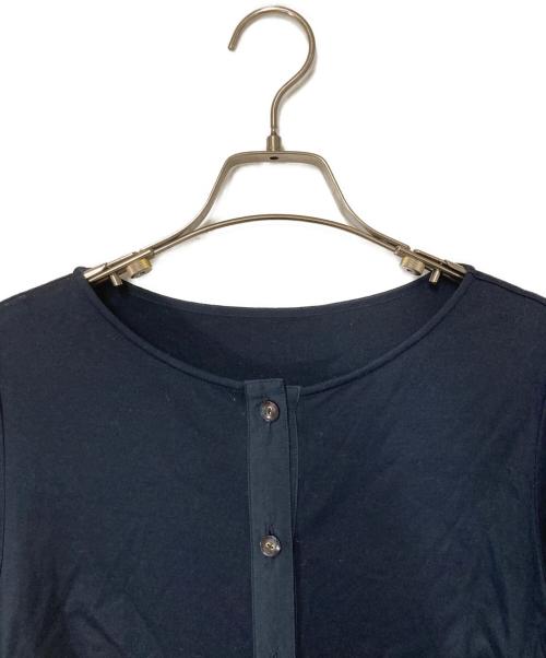 BLUE LABEL CRESTBRIDGE（ブルーレーベルクレストブリッジ）BLUE LABEL CRESTBRIDGE (ブルーレーベルクレストブリッジ) ベルテッドシャツワンピース ネイビー サイズ:38の古着・服飾アイテム