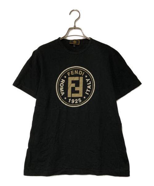 FENDI（フェンディ）FENDI (フェンディ) ロゴTシャツ ブラック サイズ:42の古着・服飾アイテム