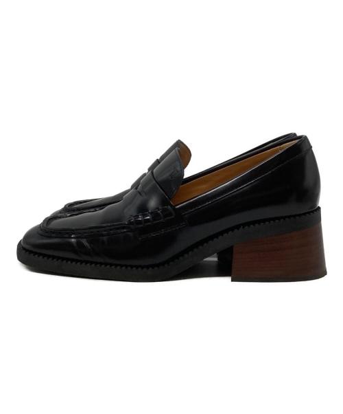 TOD'S（トッズ）TOD'S (トッズ) 厚底スクエアトゥローファー ブラック サイズ:36 1/2の古着・服飾アイテム